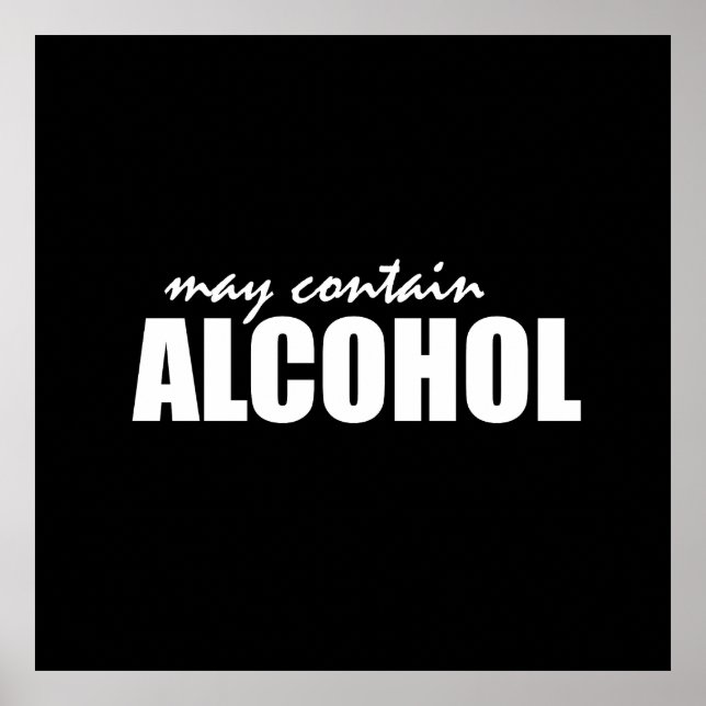 Póster Puede contener alcohol (Frente)