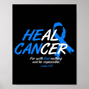 Póster Puede curar el cáncer Ataxia Conciencia Mes Regalo
