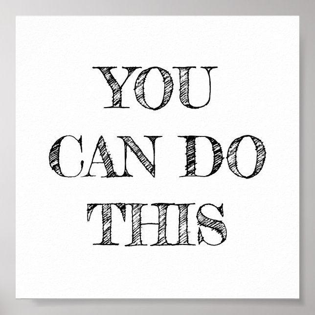 Póster Puede Hacer Este Poster Minimalista (Frente)