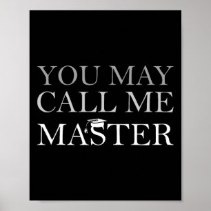 Póster Puede Llamarme Master Master Master Graduate 202