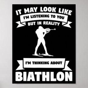 Póster Puede parecer que te estoy escuchando Biathlon Bia