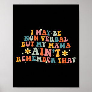 Póster Puede Que No Sea Verbialmente Autismo Concientizac