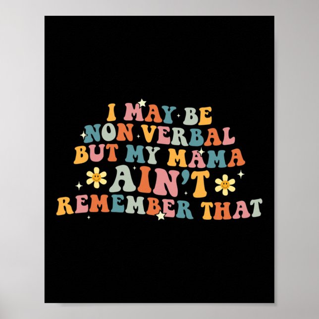 Póster Puede que no sea verbialmente mujeres no verbales  (Frente)