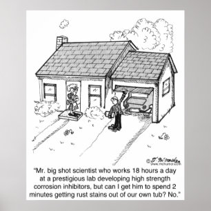 Póster Puede un científico salir manchas de su propia