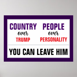 Póster Puedes dejar el país de Trump sobre el Fiesta 14 d