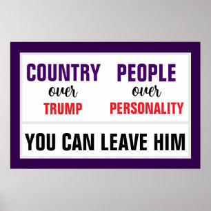 Póster Puedes dejar el país de Trump sobre el Fiesta 14 d