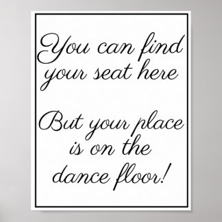 Póster Puedes encontrar tu asiento aquí