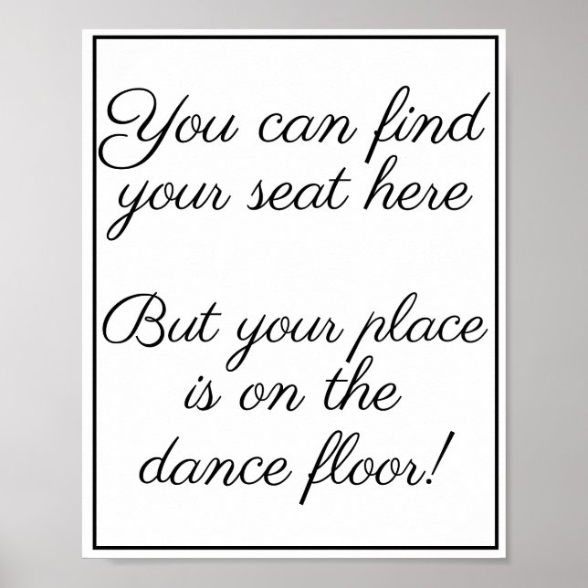 Póster Puedes encontrar tu asiento aquí (Frente)