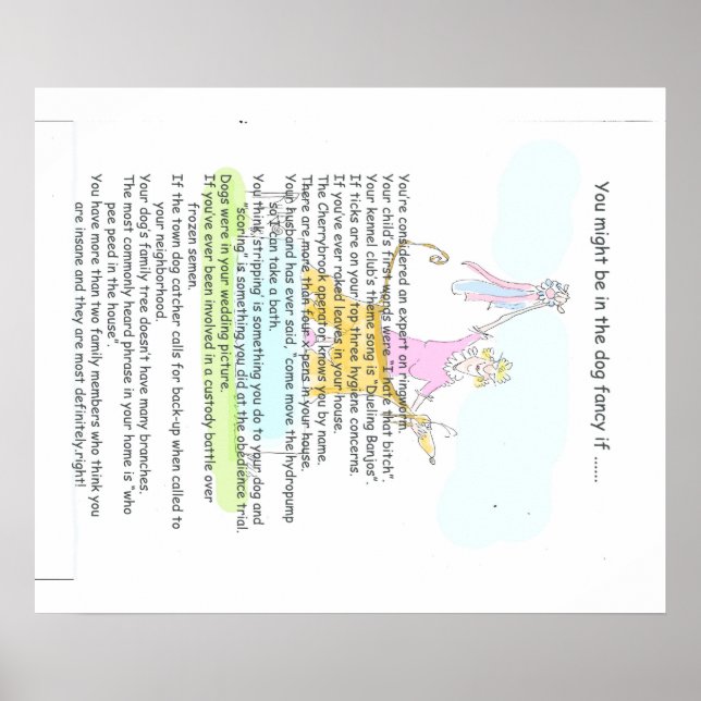 Póster Puedes estar en el antojo del perro si... (Frente)