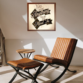 Póster Puedes Hacer Cualquier Cita Del Beige Marrón