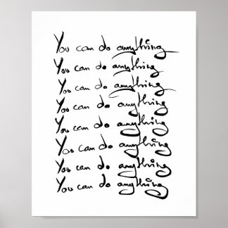 Póster ¡PUEDES HACER CUALQUIER COSA! cita inspiradora