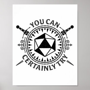 Póster Puedes Intentar con Seguridad Roleplay de Mesa de