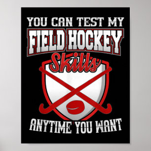 Póster Puedes probar mis habilidades de hockey sobre hier