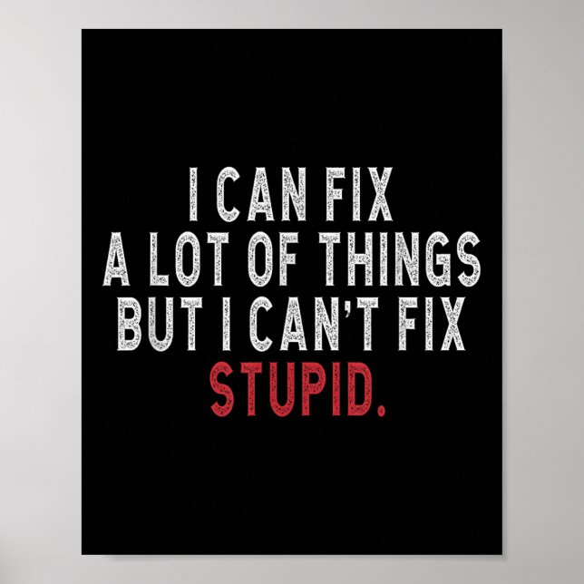 Póster Puedo arreglar muchas cosas pero no puedo arreglar (Frente)