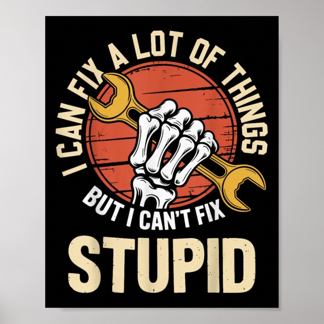 Póster Puedo arreglar muchas cosas pero no puedo arreglar (Frente)