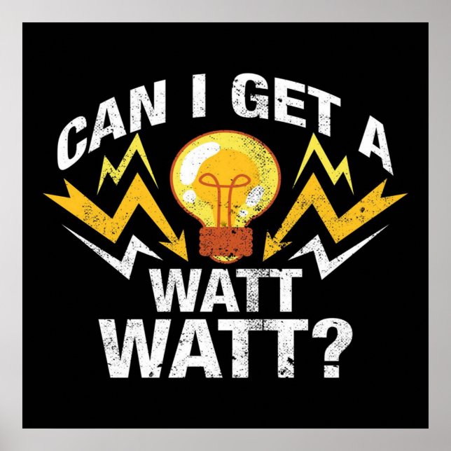 Póster ¿Puedo conseguir un Watt Watt? - Electricista dive (Frente)