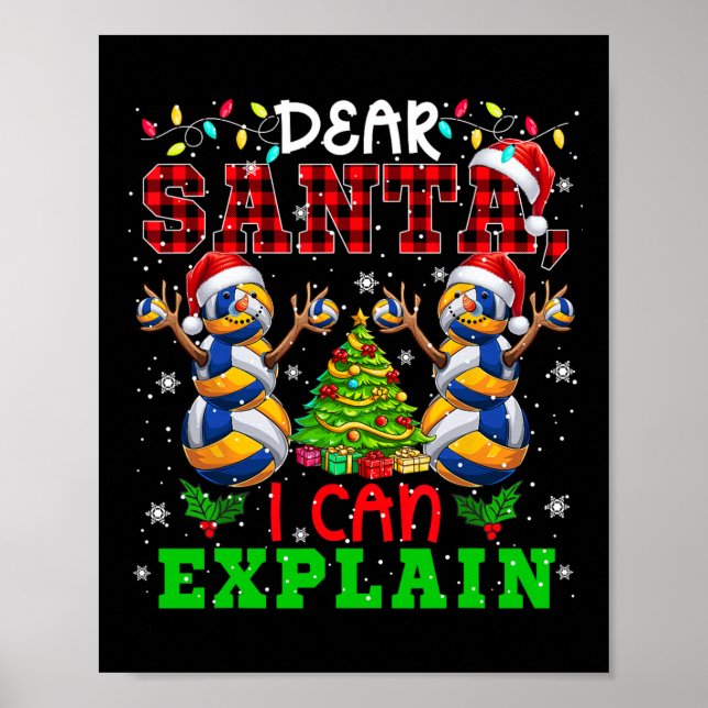 Póster Puedo Explicar A Los Snowmen De Navidad Jugando Vo (Frente)