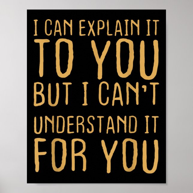 Póster Puedo explicártelo, pero no puedo entenderlo (Frente)