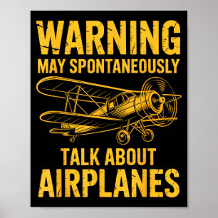 Póster puedo hablar espontáneamente de aviones avión dive