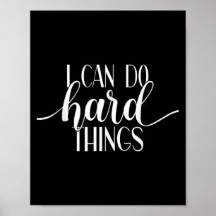 Póster Puedo Hacer Cosas Duras Inspiración De Gimnasio Mo