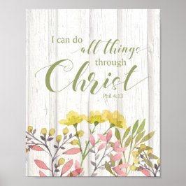 Póster Puedo hacer todas las cosas a través de Cristo, Ph
