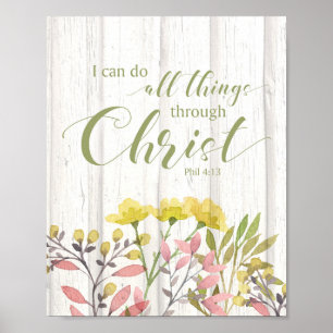 Póster Puedo hacer todas las cosas a través de Cristo, Ph