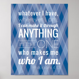 Póster Puedo Hacer Todas Las Cosas A Través Del Verso De 
