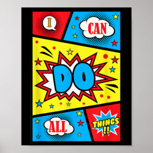 Póster Puedo Hacer Todas Las Cosas Afirmaciones Positivas