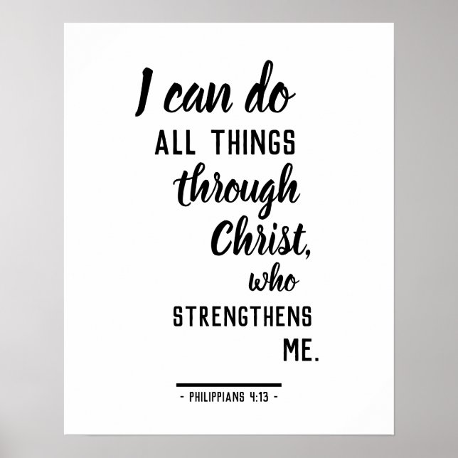 Póster Puedo hacer todas las cosas en Cristo Filipinas 4: (Frente)