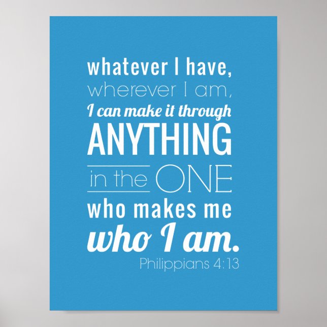 Póster Puedo hacer todas las cosas, Filipinas 4:13 (Frente)