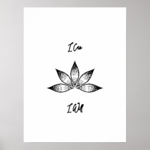 Póster Puedo Inspirador Determinación Lotus