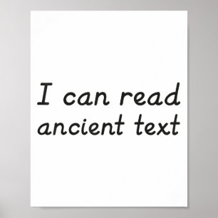 Póster Puedo Leer Texto Antiguo
