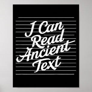 Póster Puedo Leer Texto Antiguo ( Al Atrás )