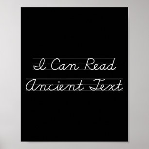 Póster Puedo Leer Texto Antiguo Funny Englieacher Funny S