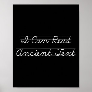Póster Puedo Leer Texto Antiguo Funny Englieacher Funny S