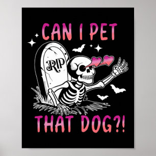 Póster ¿Puedo Mascota ese esqueleto de perro en Halloween