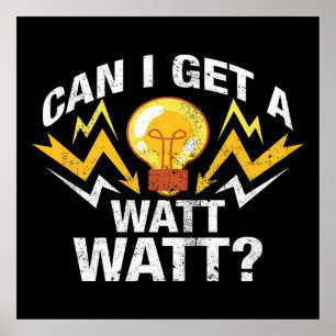 Póster ¿Puedo obtener un Watt Watt? - Electricista Divert
