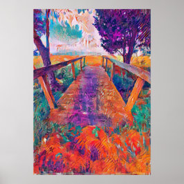 Póster Puente a la paz y A.I. desarrolló pintura