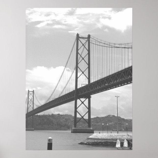 Póster Puente a través del río Tejo (Frente)