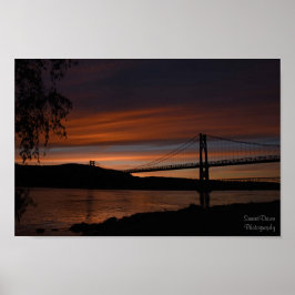 Póster Puente al atardecer 2