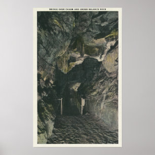 Póster Puente bajo opinión de la roca de la balanza
