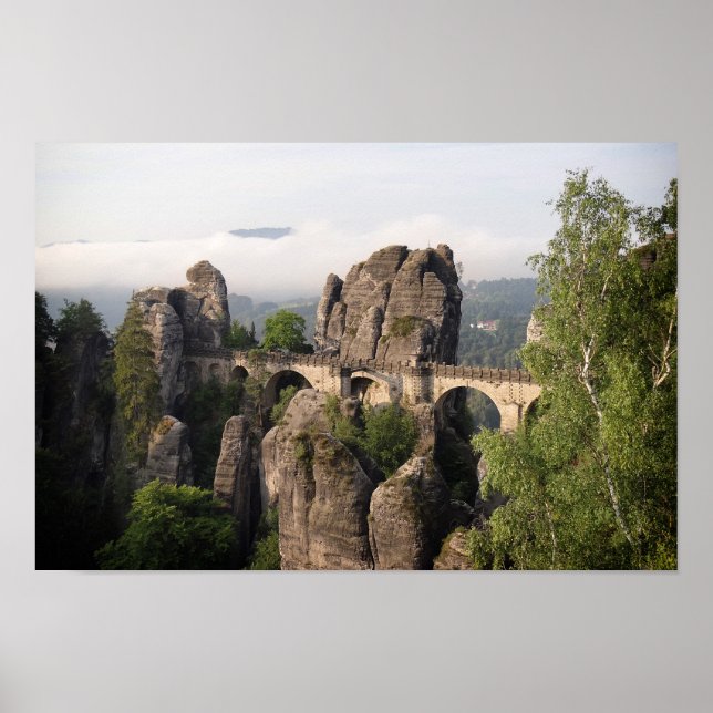 Póster Puente Bastei, poster Suizo De Saxon (Frente)