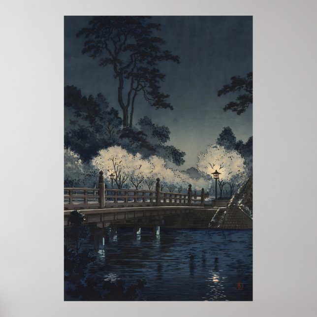 Póster Puente Benkei 1933 por Tsuchiya Koitsu (Frente)