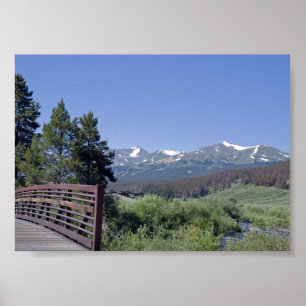 Póster Puente Breckenridge para bicicletas y Montañas cub