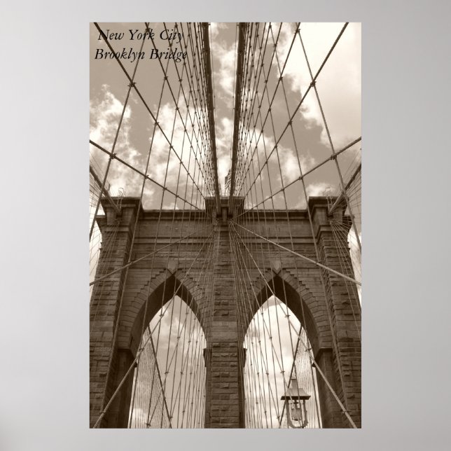 Póster Puente Brooklyn de Nueva York (Frente)