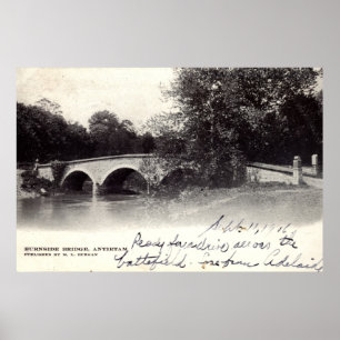 Póster Puente Burnside, Antietam MD Guerra Civil 1906