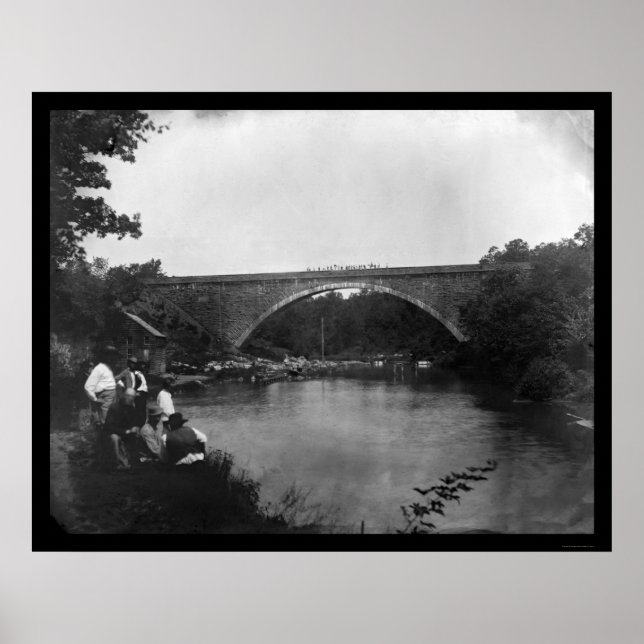 Póster Puente Cabin John, MD 1865 (Frente)