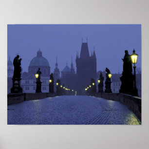 Póster Puente Carlos Praga