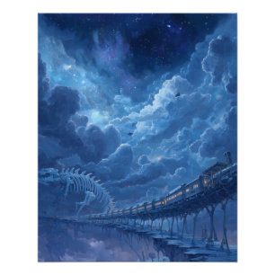 Póster Puente Celestial Bajo Tormenta Estelar