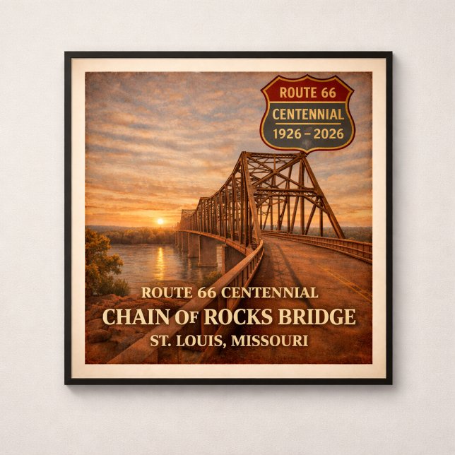 Póster Puente Chain of Rocks de la Ruta 66 (Subido por el creador)